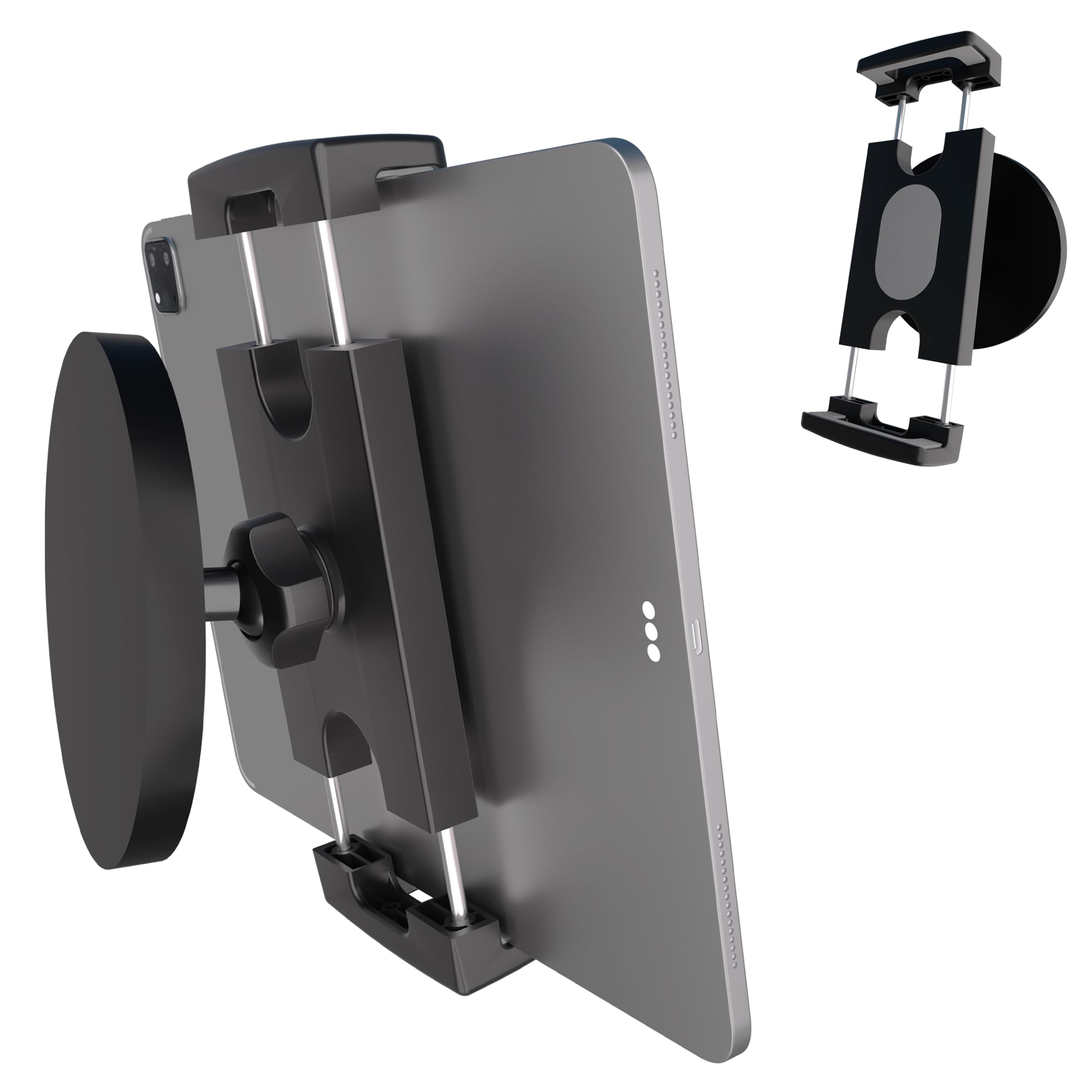 VasSmtCPH Magnetic Tablet Holder Fridge Tablet Mount for Cabinet Whiteboard Gym Warehouse and More fits 4.7-12.9 inch Phones and Tablets, 360°Adjustable 3.5