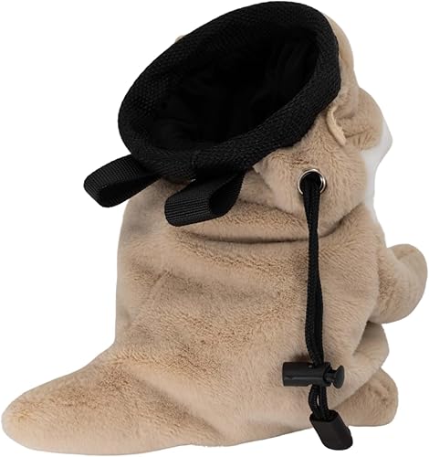 Miniatura 3 de Bolsa de tiza para escalada en roca, bonita bolsa de tiza de felpa para bouldering, gimnasio, escalada en interiores y exteriores, cierre de cordón,