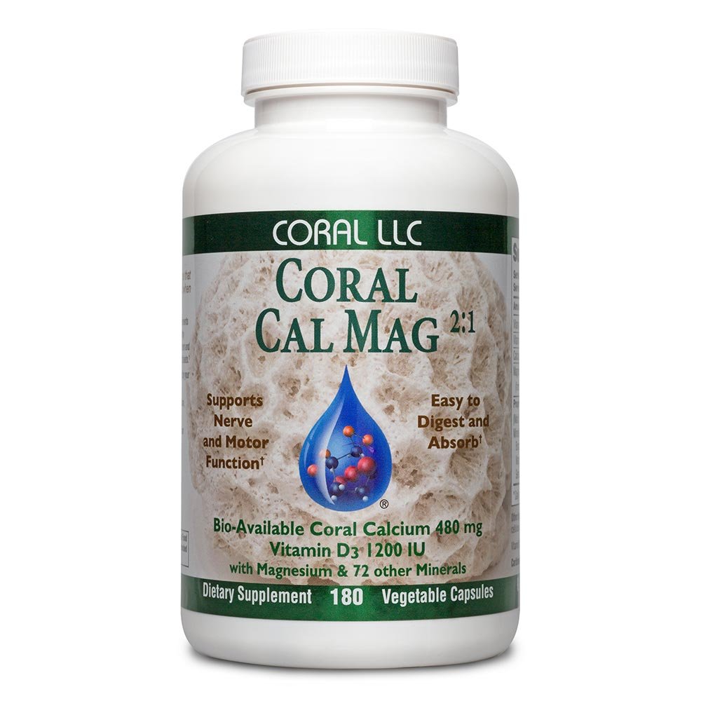 Coral White LLC, Coral Cal Mag 2:1, 180 Vegetable Capsules