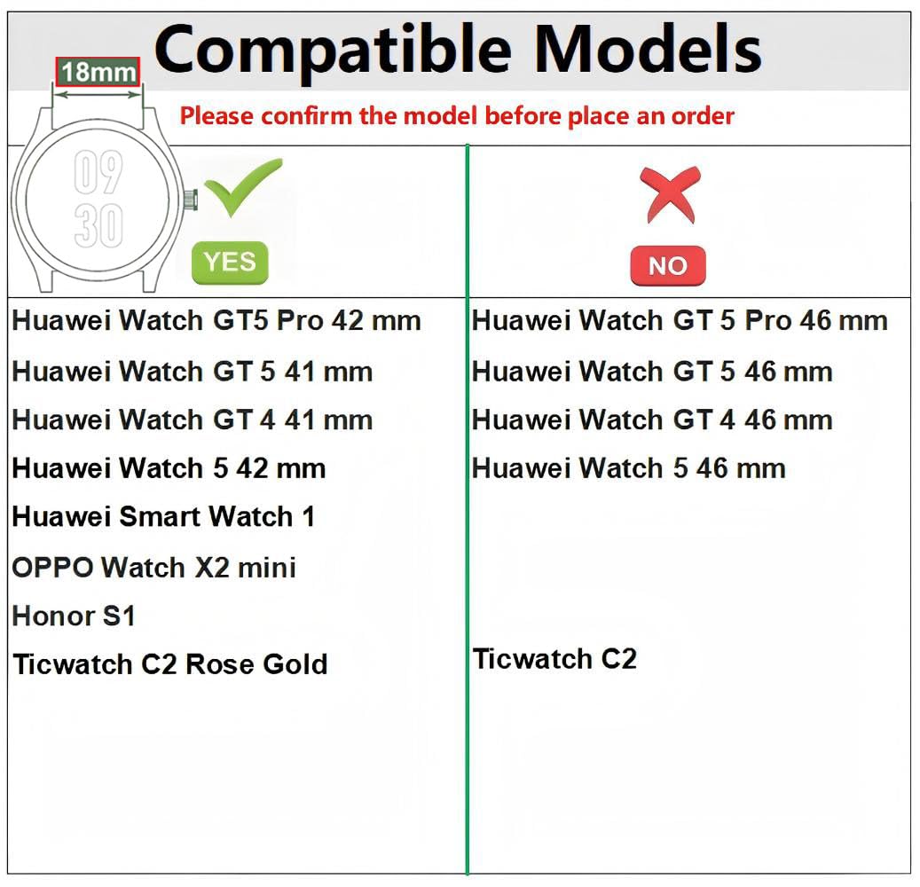 Sportowy pasek 18 mm, do Huawei Watch GT 5, GT4 Pro 42, 41 mm, silikonowy pasek sportowy, zapasowy pasek do zegarka OPPO Watch X2 mini, do Ticwatch C2, różowe złoto
