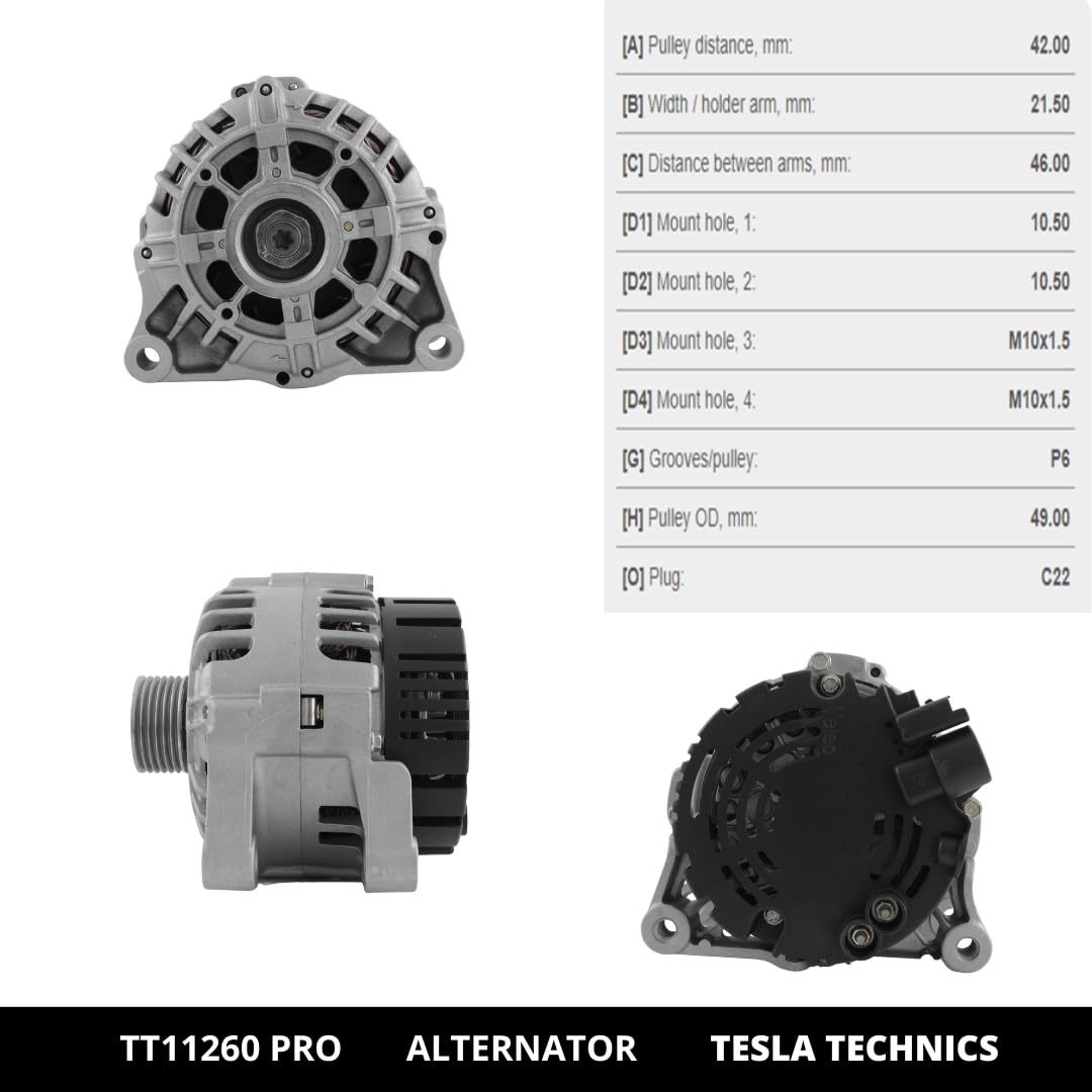 TT11260 PRO Alternatore per auto 12V, alternatore 80A. Compatibile con CITROËN, PEUGEOT. Eccellente rapporto qualità-prezzo. Installazione facile e garanzia.