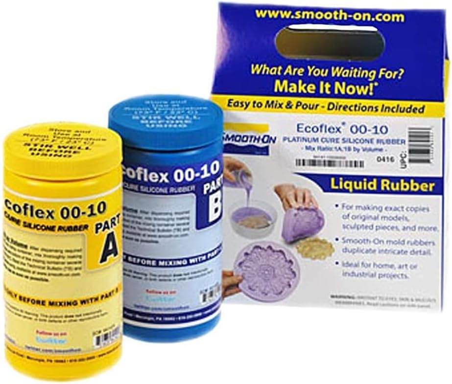 ECOFLEX 00-10 Platinum Cure Silicone Rubber Compound 2 Pint Kit 2 LBS