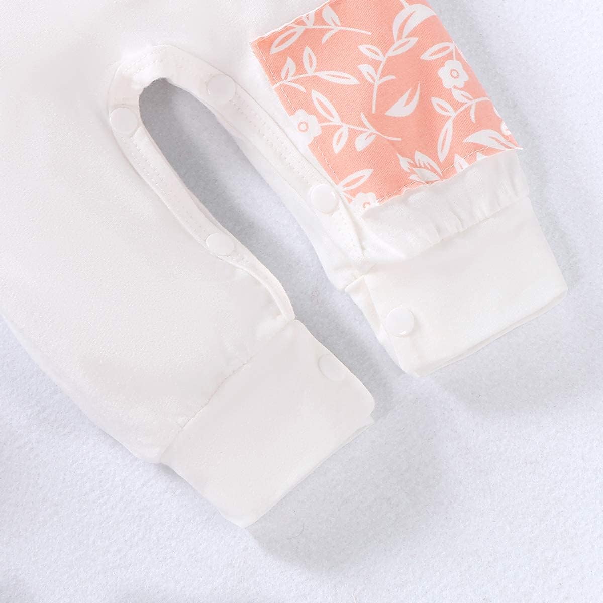 Newborn Baby Girl Clothes Letter Print Romper Jumpsuits 4Pcs Clothing Set Cute Infant Outfit White Little Girl 0-3 Months