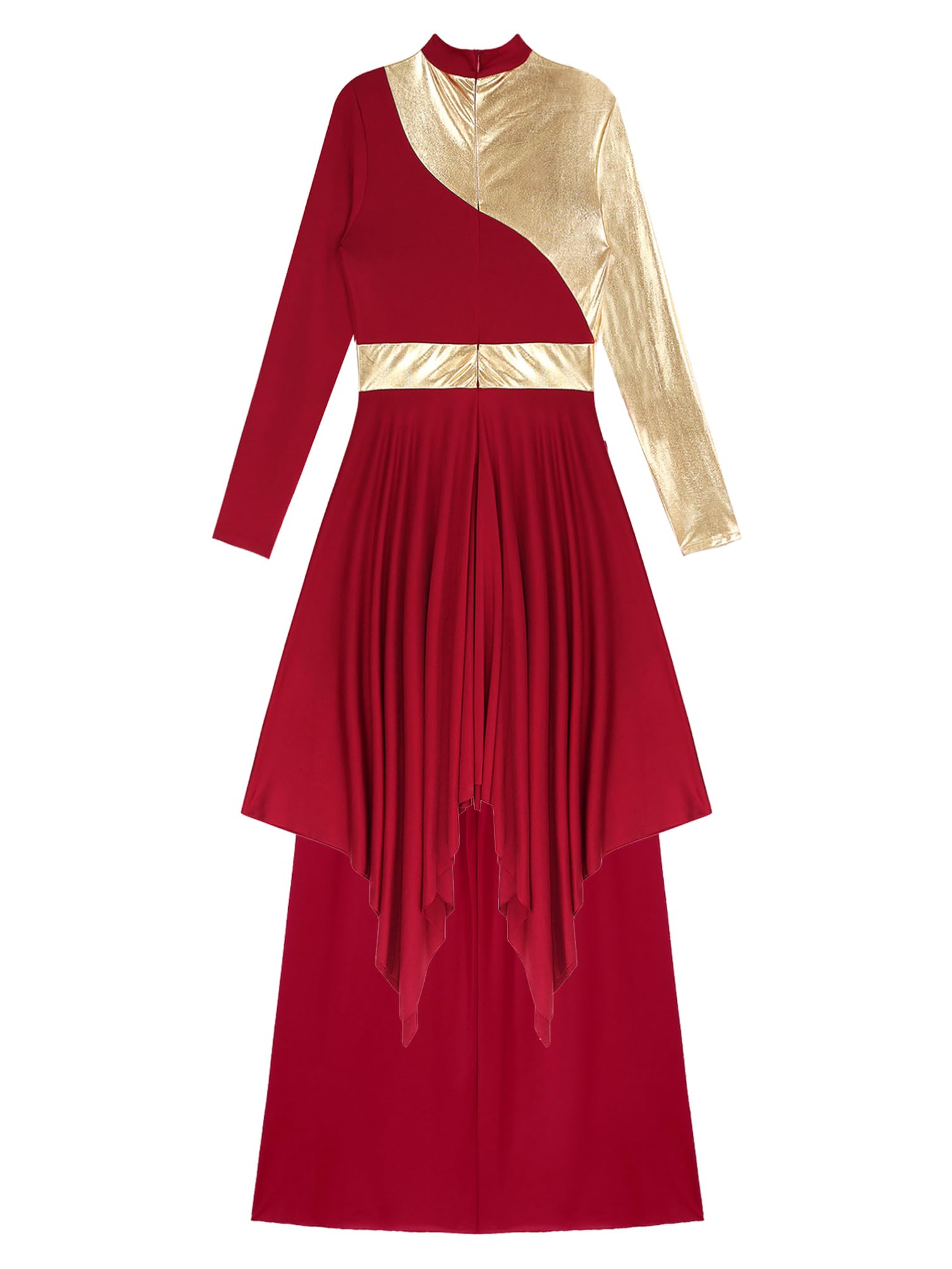 dPois Vestito da Donna per Danza Lirica Liturgico Contemporanea con Pantaloni a Gamba Larga Abito da Ballo Latino Moderno Valzer Tango Costume da Danza Samba Salsa
