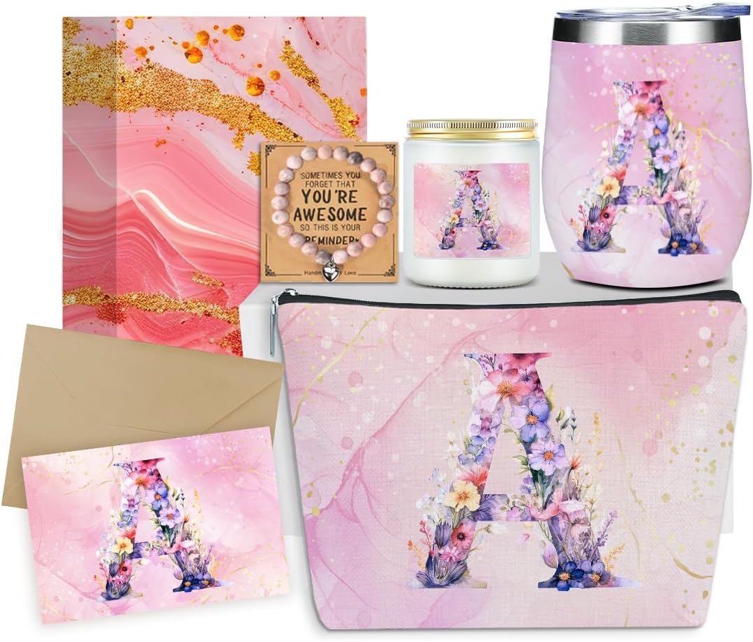 Personalized Gifts Monogrammed Birthday Gifts for Women, Bridesmaid Bachelorette Pa...