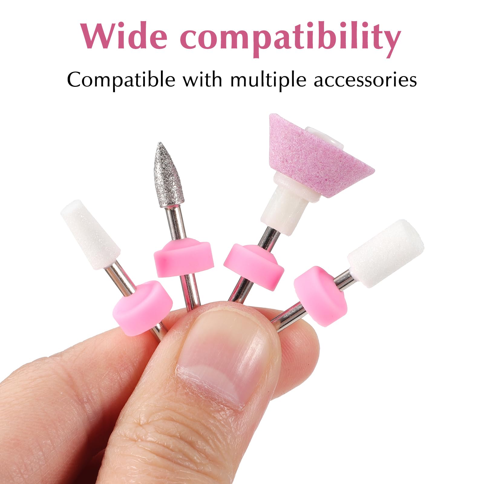 minkissy Nail Art Tools Dustproof Cover Caps 3/32 Inch Silicone Nail Drill Bit Protectors for E-File Polishing Machine Heads Reusable Tool Accessories for Home and Salon - Image 2
