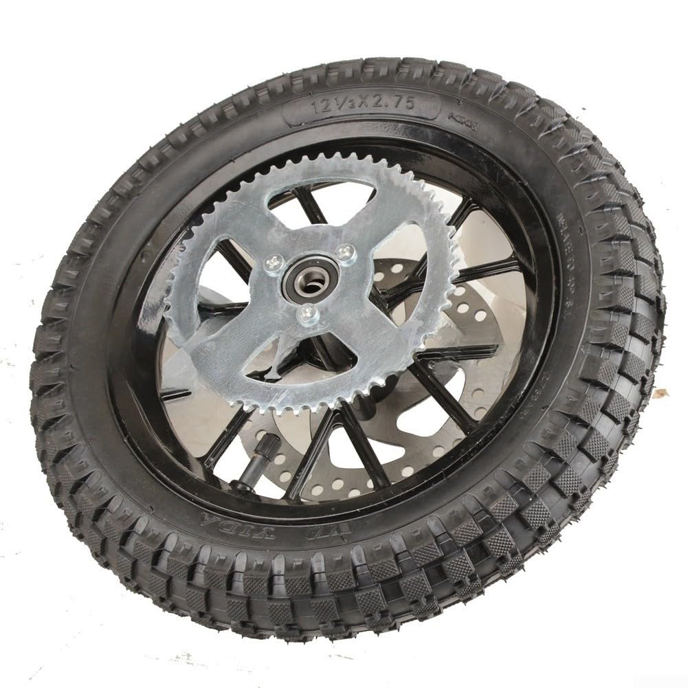 Ruota da 49 CC per mini moto da cross con pneumatico fuoristrada da 12 1/2 x 2,75, costruzione in gomma resistente per motocross giovanile, presa migliorata per guida su terreni