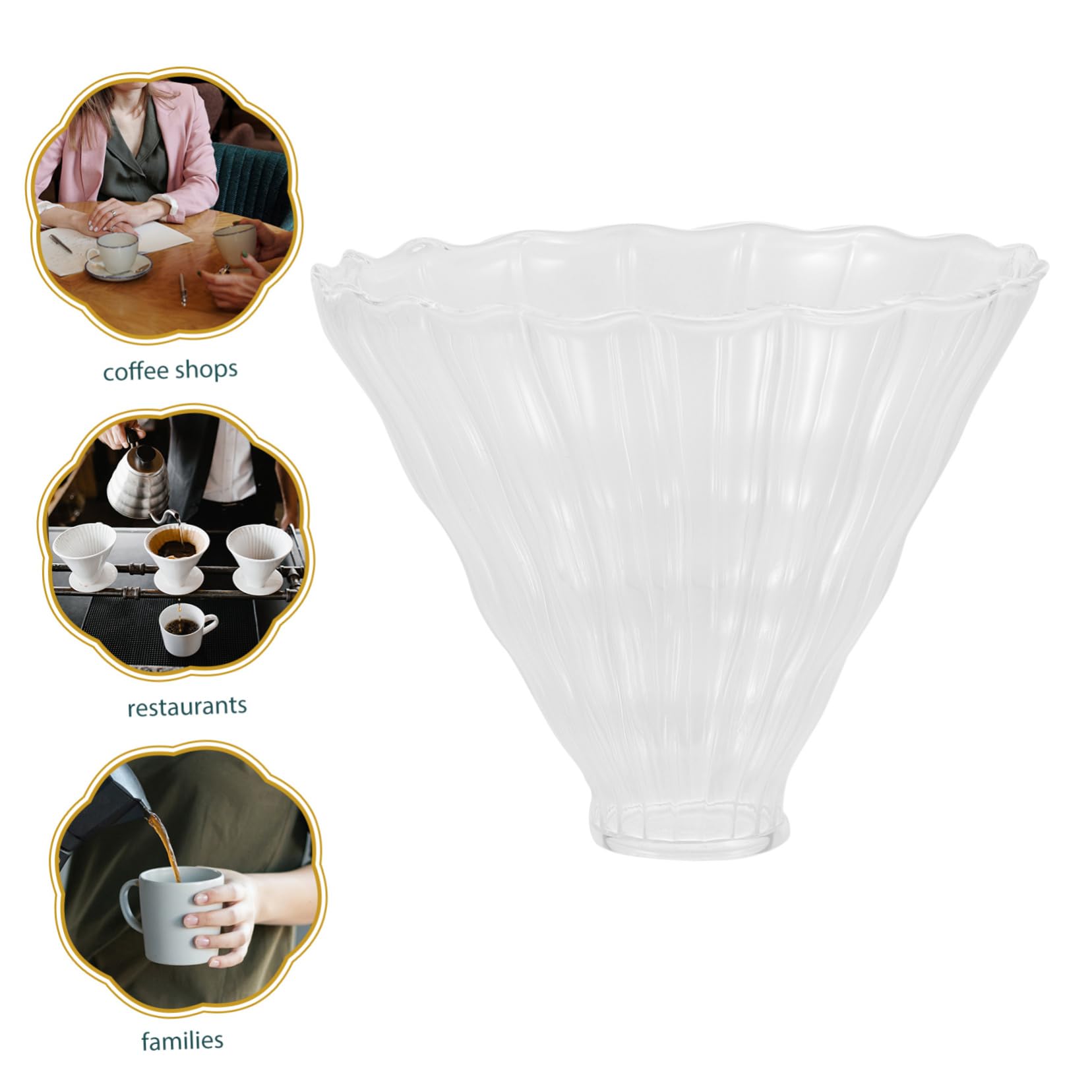 KOMBIUDA 2 Piezas Embudo De Vidrio Fabricante Verter Café Reutilizable Filtros Filtro De Café De Coffee Essentials Goteo De Café Lento Embudo Para Cafetera De Goteo