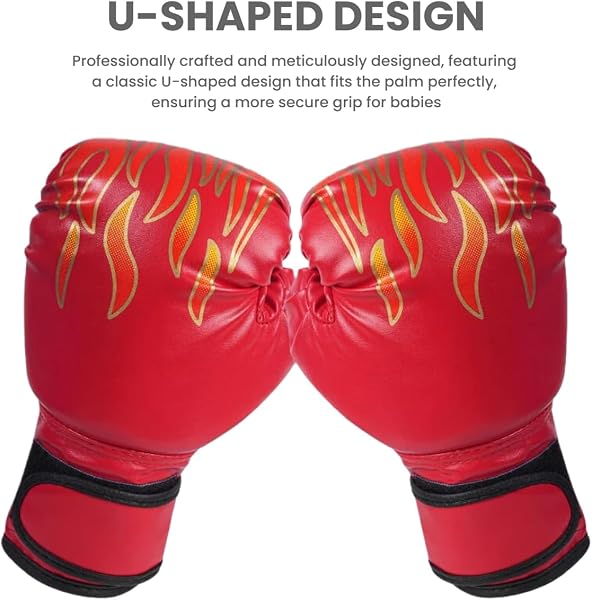 Guanti da Sparring Junior,Guantoni da Boxe per Bambini per Muay Thai,Taekwondo,Arti Marziali,Guanti da Allenamento per Bambino dai 3 ai 12 Anni,Ottimo Regalo,Regolabile,Rosso - 4