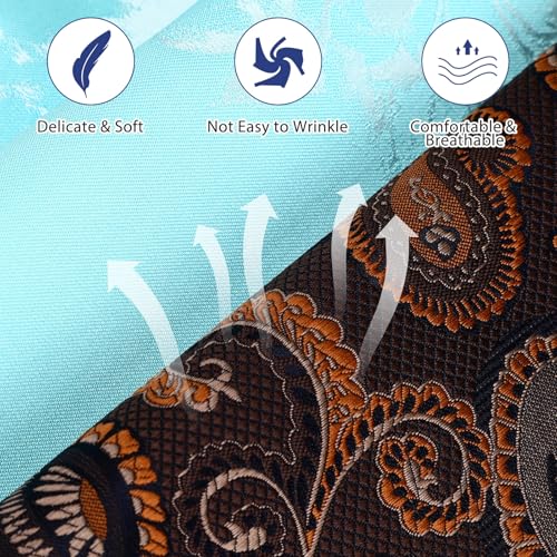 Image of 52 Pcs Pocket Squares for Men Soft Silk Handkerchiefs for Suit Accessories Wedding Business Banquet 9.06 x 9.06'', 52 Styles