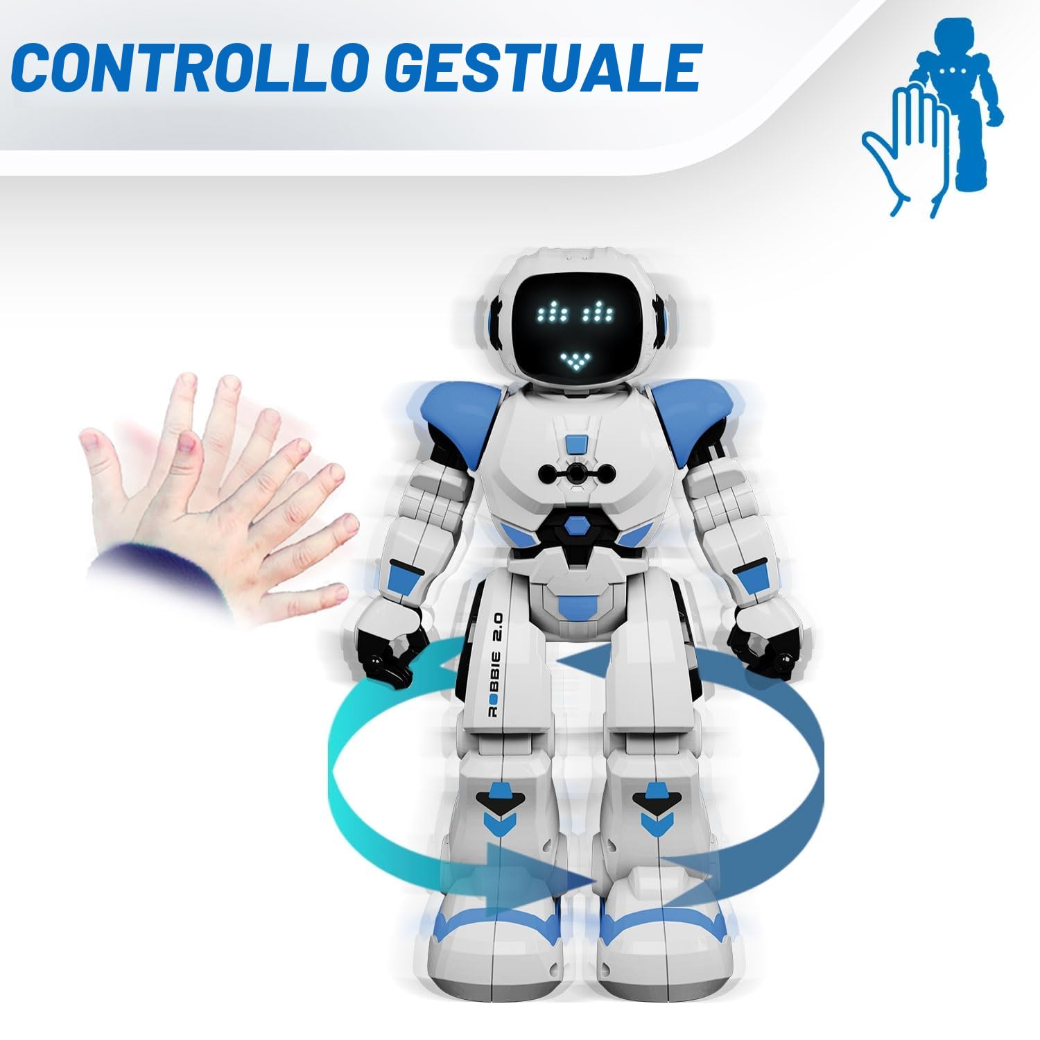 Xtrem Bots - Robbie, Robot Telecomandato, Giochi Educativi Interattivo Programmabile, Giocattolo per Bambini 5 Anni O Più