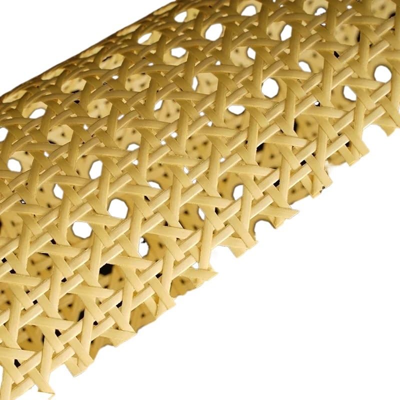 Ręcznie tkana rolka taśmy rattanowej | Wielokolorowa rolka taśmy rattanowej 40-45x100-150 cm do naprawy mebli i dekoracji DIY(Yellow,45x150cm)