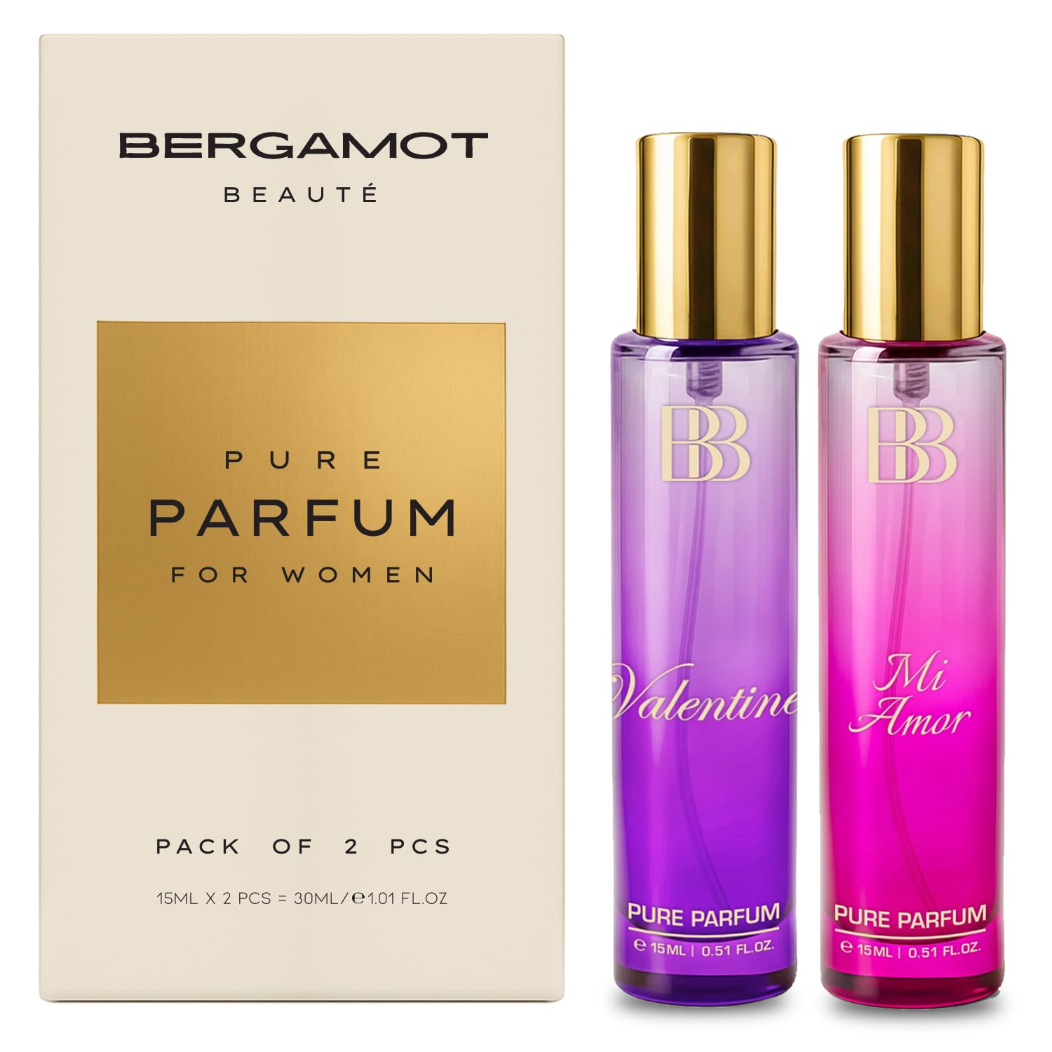 Bergamot Beaute Valentine and Mi Amor Perfume Luxury Gift Set for Women Combo With Vanilla Jasmine & Fruity Notes 2 x 15 ml Travel Friendly-image-31