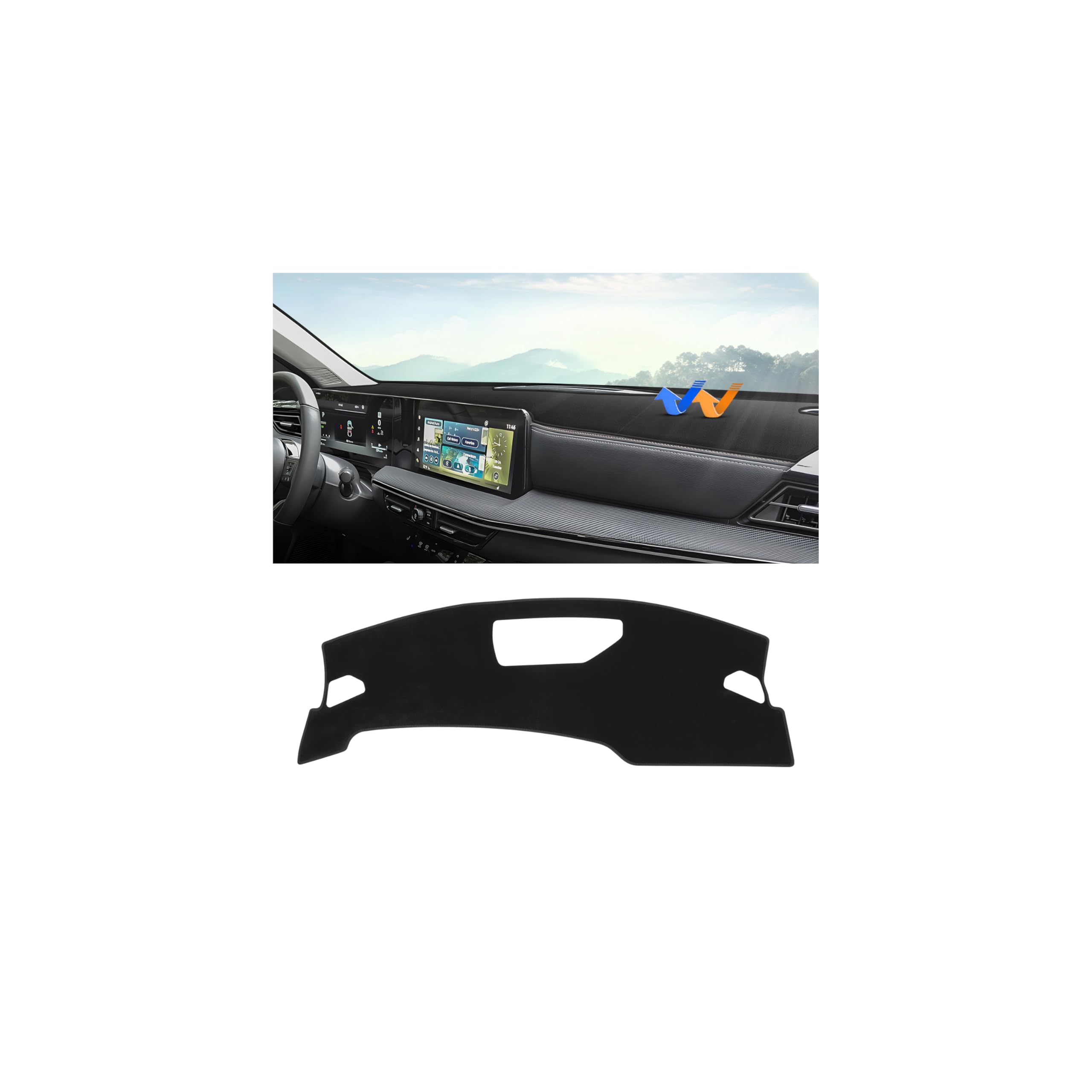 Autorder Dashboard Cover Mat for Nissan Kicks 2025 2026 Accessories Dash Cover Upgrade Velvet Dash Mat Sunshade Glare UV Rays Protector