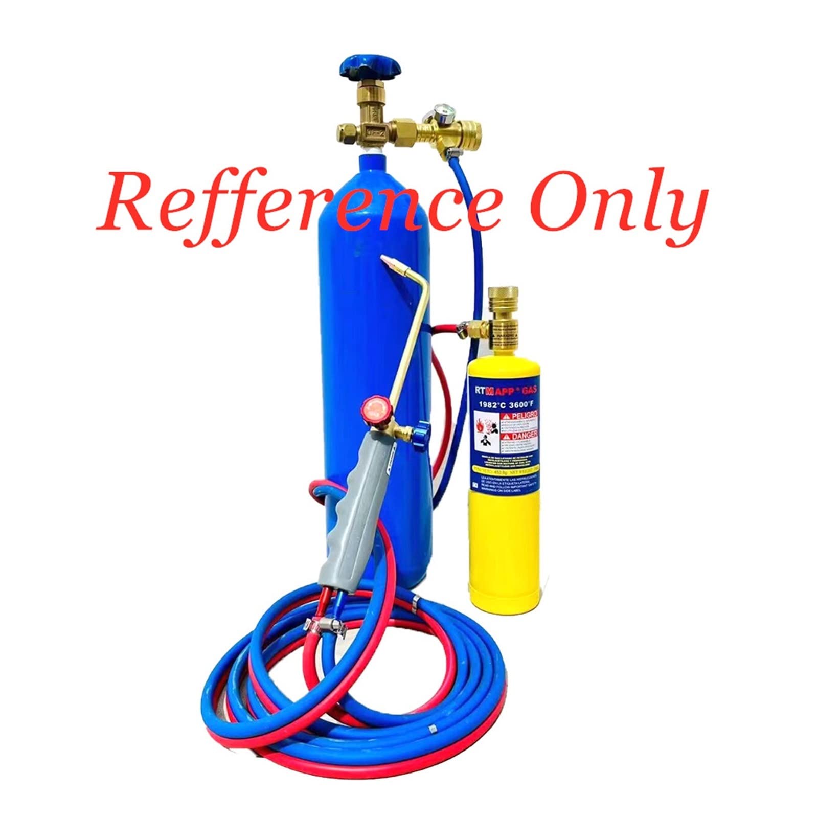 Torche à souder, oxygène Propane propylène MAPP GPL Butane gaz Naturel for plomberie, brasage de tuyaux CVC, Torche de soudage au gaz Professionnelle