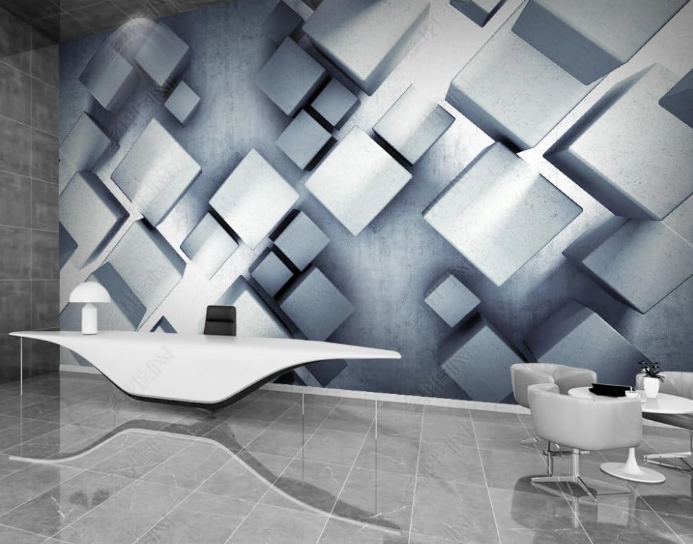 Papier peint intissé rectangle cubique poster géant mural de salon 450x315