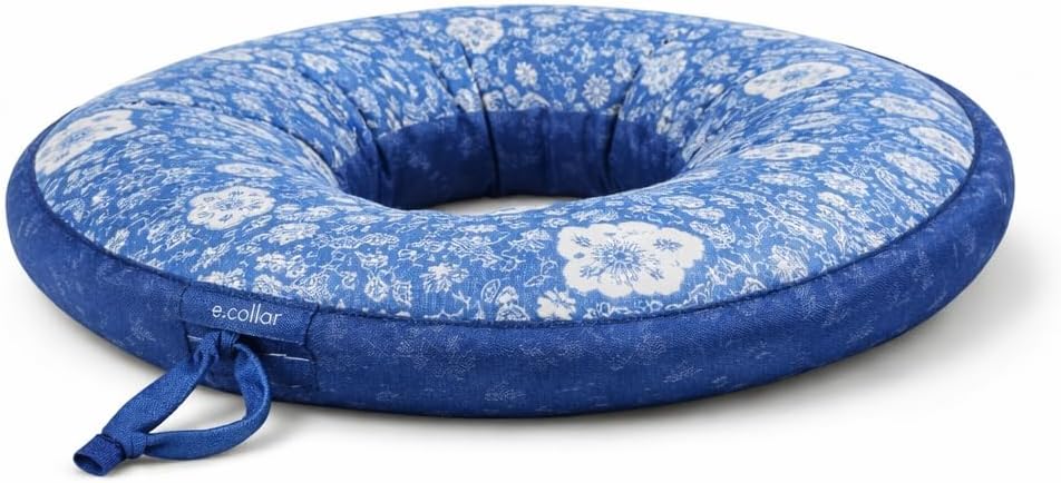 JorVet Soft-Nylon E-Collar for Cats & Dogs | Waterproof Recovery Collar Alternative | Prevents Licking, Chewing & Easy to Eat, Drink, Sleep & Move Comfortably | Blue | Small