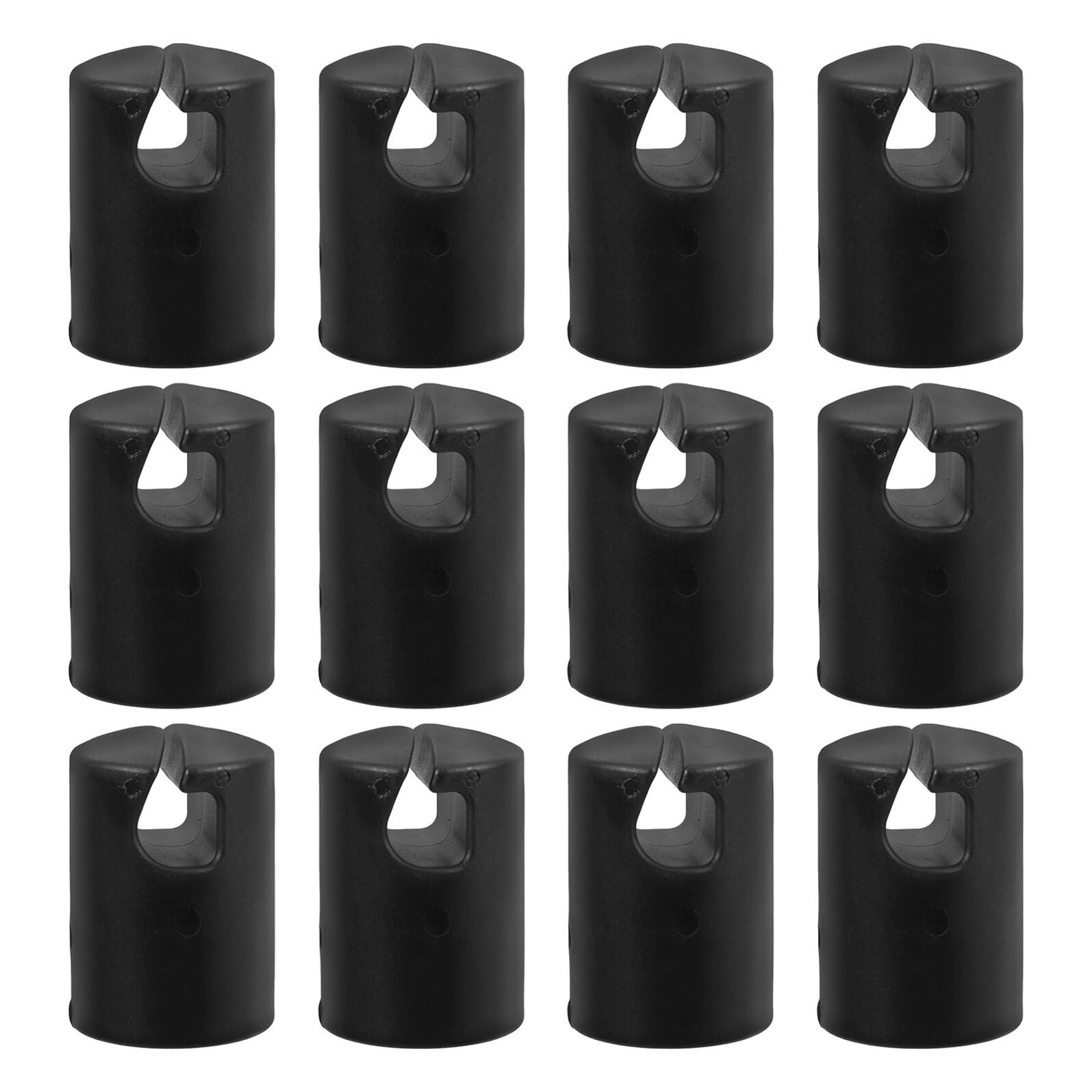 Embouts de poteaux de trampoline x12 en plastique noir de 32 mm pour filet de sécurité - 8