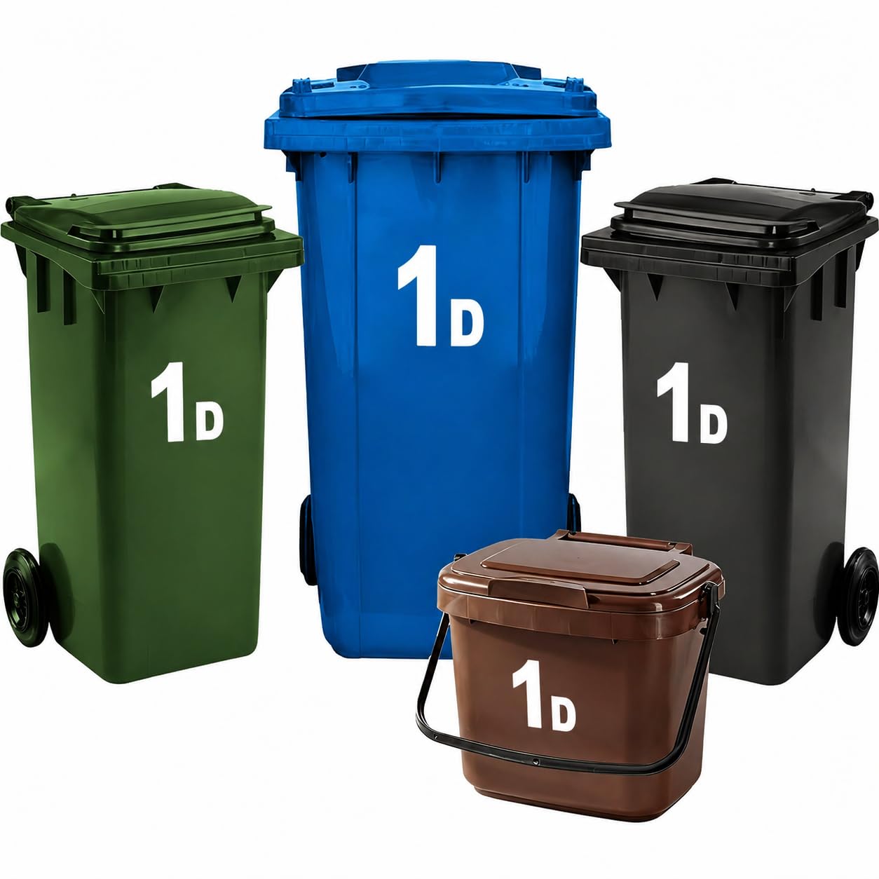 Rubigo 4 x Bin Numbers for Wheelie Bins, 0-99, Letters A-D, 17.5cm Dustbin Stickers, Easy Application Stick On Number Stickers - Weatherproof Self Adhesive Vinyl (23) — view 50
