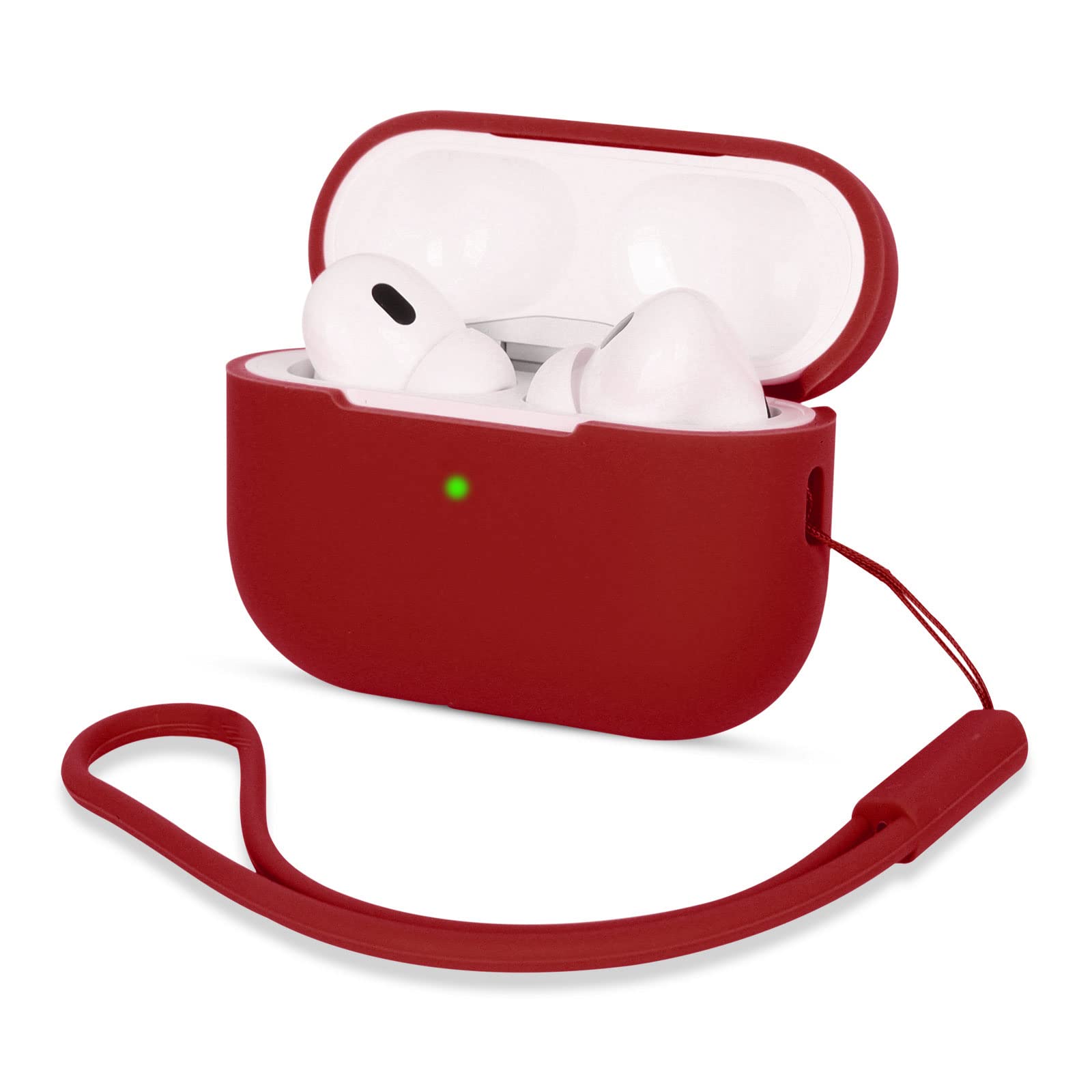 AOTUAO Funda para Airpods Pro 2 Case Cover, Fundas Protectora de Silicona Compatible con AirPods Pro 2 2022 con Silicona Lanyard, Funda Portátil a Prueba de Golpes, LED Frontal Visible, Negro — view 23