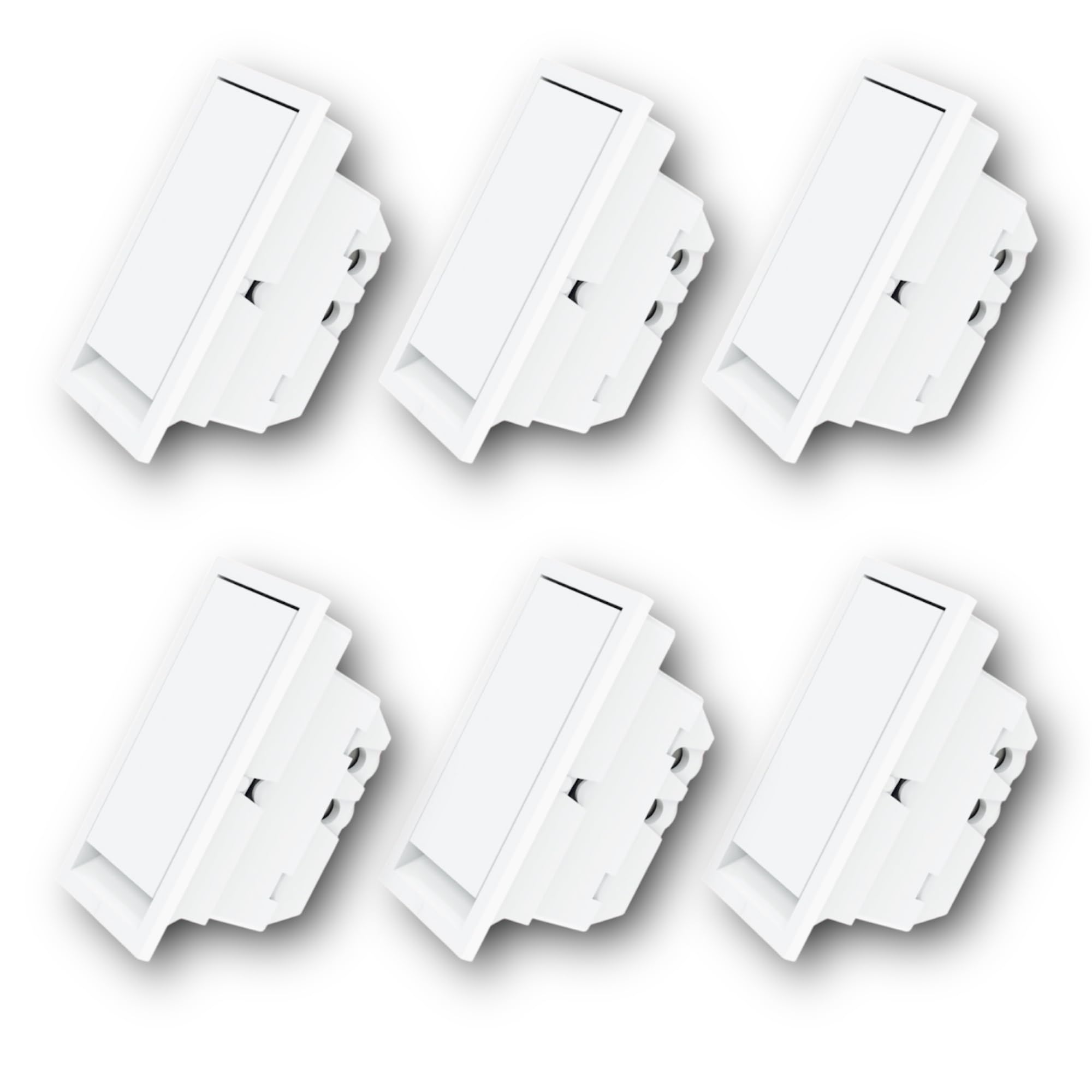 Electrical Light Switch, 10A Flat Design, White, Pack of 6-image-22