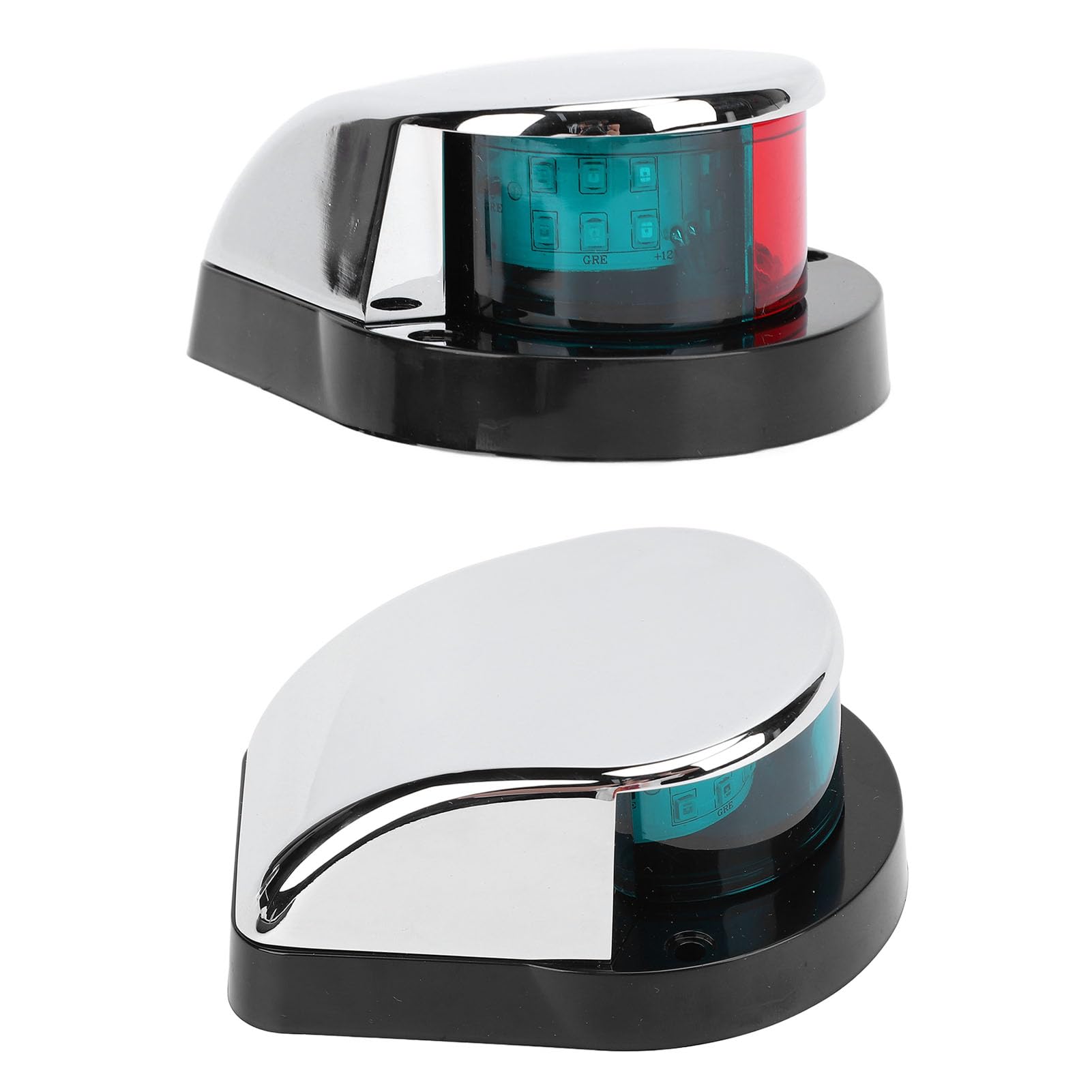 Garosa Luce di Navigazione a Prua per Barca LED Rosso Verde Copertura in Lega di Zinco per Pontone Skiff Piccole Imbarcazioni DC12V 2NM Visibilità IP65 Impermeabile