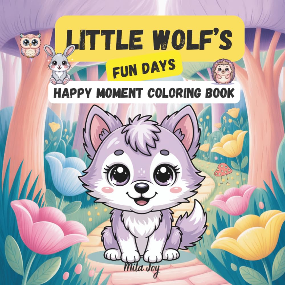 Little Wolf's Fun Days: Happy moment Coloring Book
