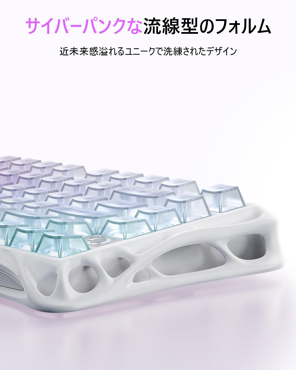 Amazon | GravaStar K1 Lite ゲーミングキーボード 透明キーボード