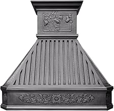 12 Kitchen Vent Hood Ideas for Clean Practical Modern Venting 101 SINDA Wall Mount Hand-Hammered Copper Vent Hood Comes with SUS304 Profes...