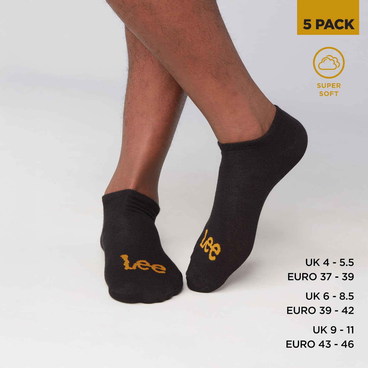 Skarpetki do kostki Lee Frankie unisex – 5 szt., Skarpetki treningowe damskie i męskie, Oddychające i wygodne wkładki do butów z mieszanki bawełny