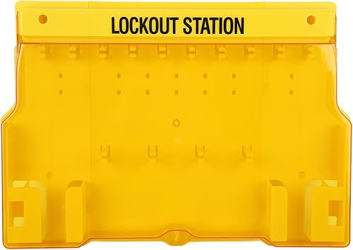 Lockout Tagout Station, Lock Out Tag Out Kit Board with Cover, Can Holds 10Secur