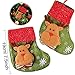 Tatuo 24 Pieces Mini Christmas Stockings, 3D Santa Snowman Silverware Holders, Little Christmas Stockings Gift and Treat Bags Christmas Hanging Socks for Xmas Tree, Home, Garden Decoration