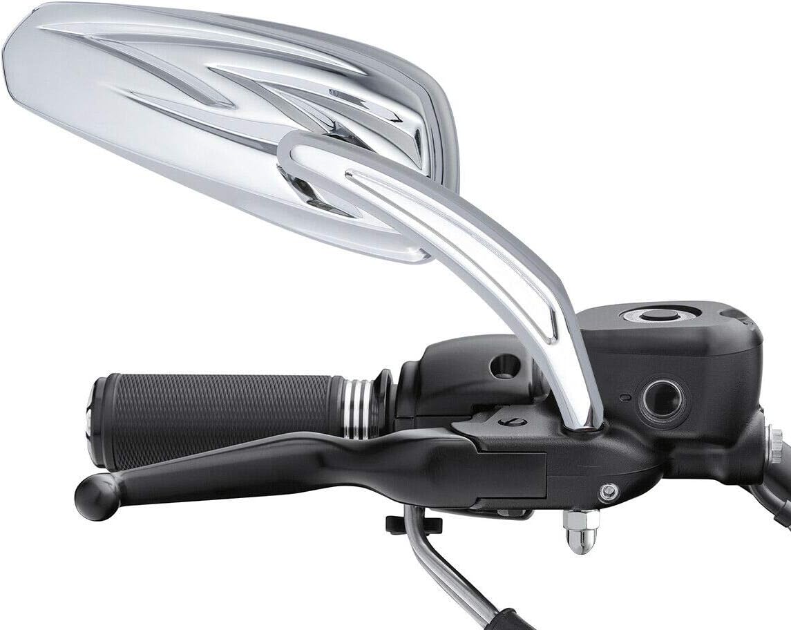 TCMT Chrome Tribal Rear Mirror Fits For Harley Sportster XL1200 883 Softail Fat Bob Street Bob Low Rider Touring Road King Road Glide Street Glide Electra Glide