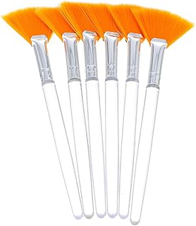 6pcs Fan Shape Facial Mask Brushes Ergonomic ...