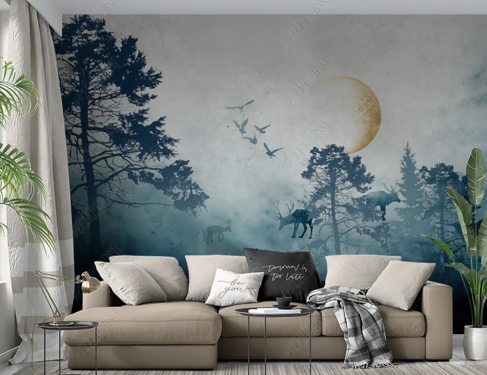 Papier peint intissé forest haut de gamme 450x315cm pour salon et restaurant