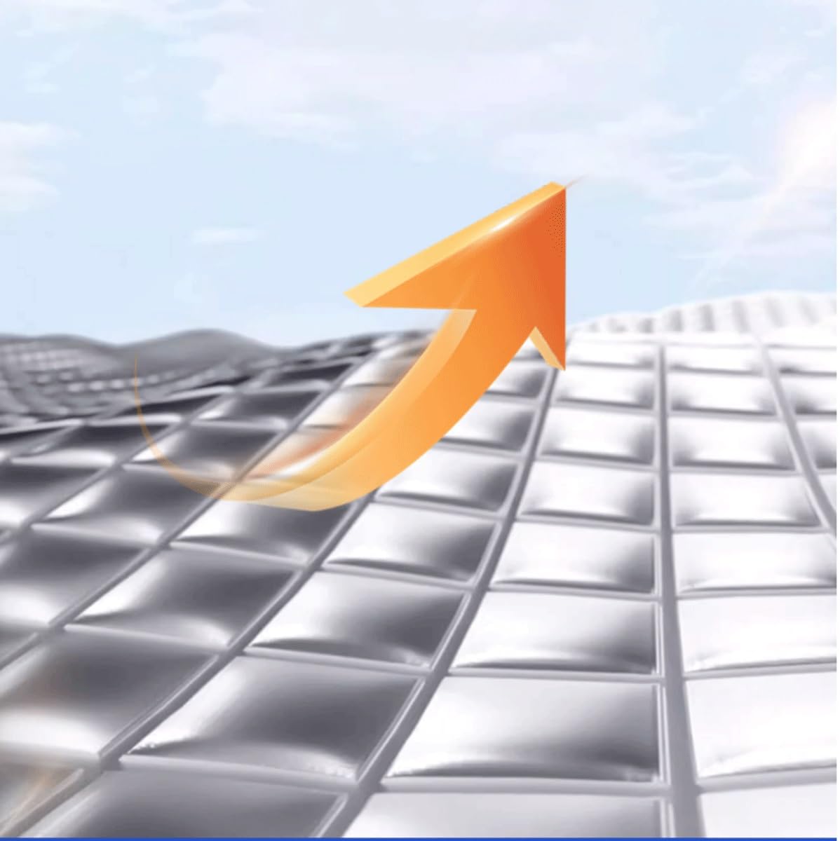 Rollo Aislante de lámina reflectora para radiador, 5 mm de Grosor, de Aluminio, para Calor y Ahorro de energía, con núcleo de Espuma y Barrera Radiante, Panel Aislante térmico (1 mx1 m)
