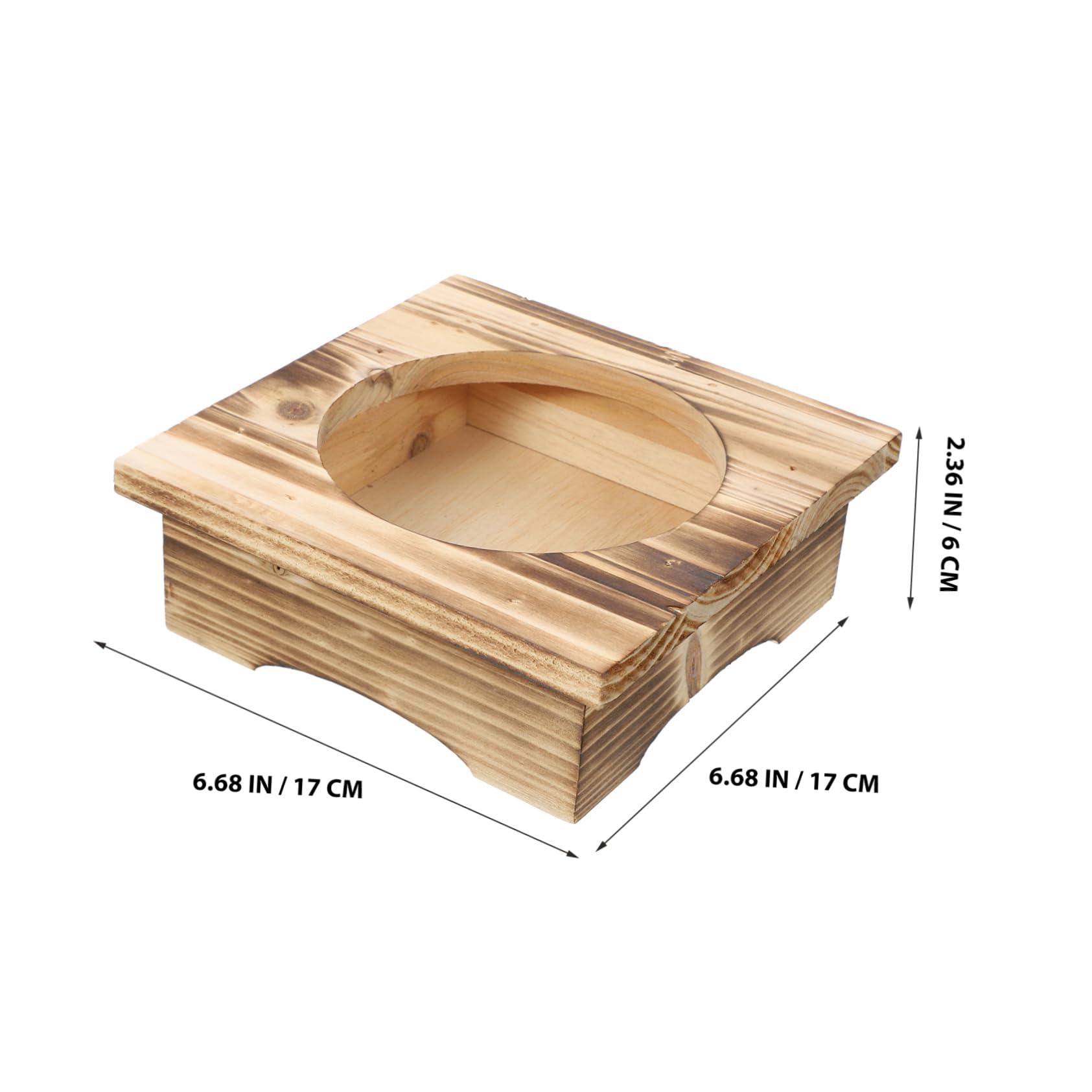 GRIRIW Stone Pot Rack with Non Slip Wooden Base Heat Resistant Casserole Stand for Korean Bibimbap Pot Holder for Safe Stable Kitchen Use