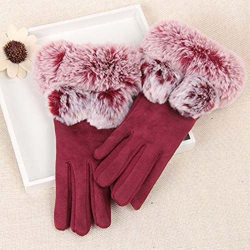 SHT Guanti da Donna, Guanti Touch Screen, Signore Guanti Dito Caldo, Guanti di Moda, Equitazione Guanti all'aperto (1 Coppia)