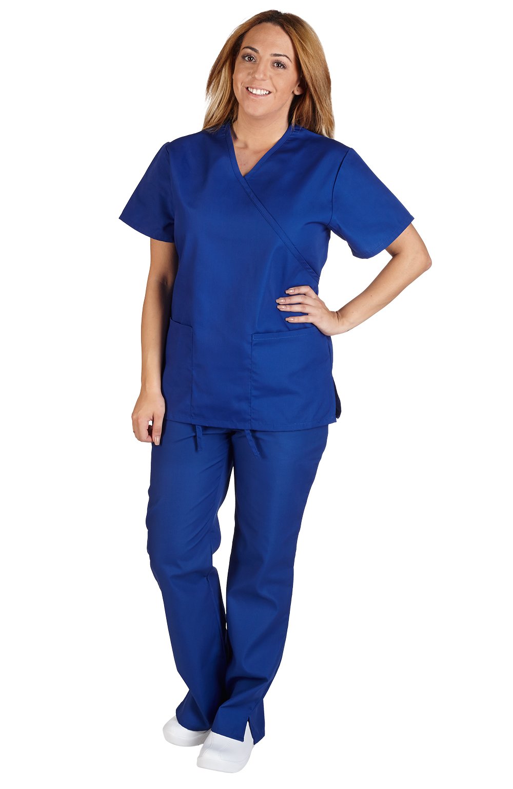 Natural UniformsM&M SCRUBS Women Mock Wrap/Flare Pant Set Medical Scrub Set