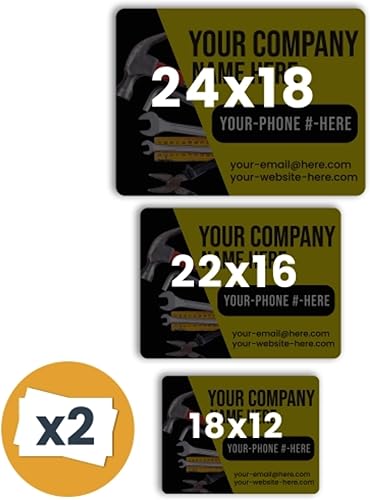 Miniatura 7 de Ships Next Day Builder and Contractor Vinilo magnético automotriz personalizable y personalizado, 18 x 24 pulgadas, 2 unidades, perfecto para