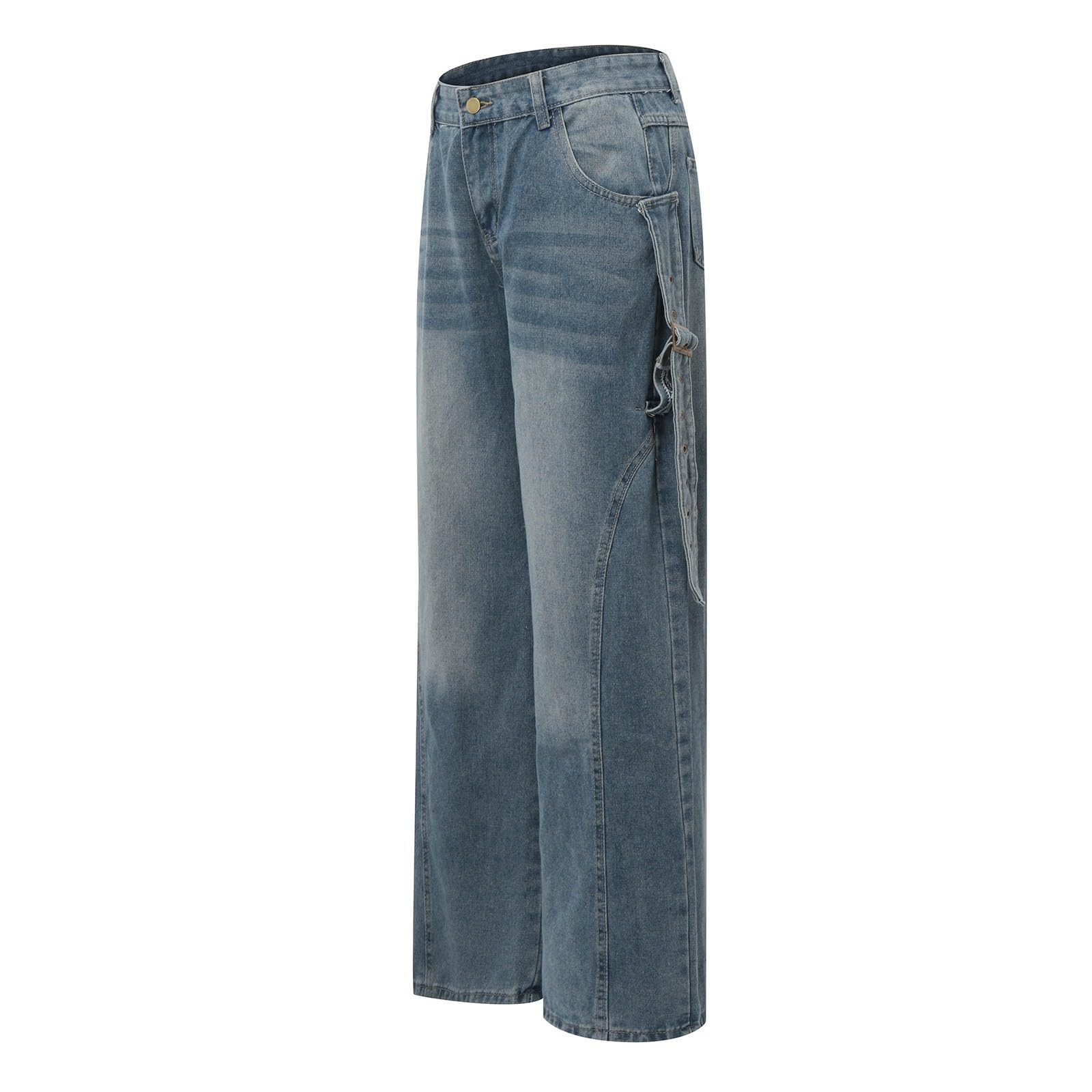 Pantalon Vaquero Mujer Vaqueros Elasticos Tejanos Tallas Grandes Pantalones Ancho Casual Anchos Ropa Primavera Pantalón Baggy Ligero Rectos Invierno