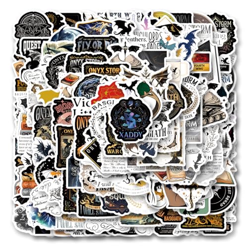 126pcs Onyx Storm Aesthetics Cartoon Waterproof Vinyl Stickers for Water Bottles Laptop Suitcase for Birthday Party Supplies Halloween Decoration Favors
