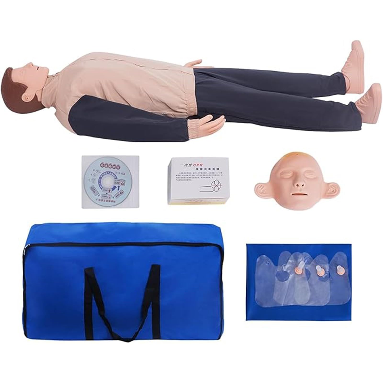 CPR Manikin für Beatmung, Erwachsenen-Trainingsmodell, Erste-Hilfe-Trainings-Übungspuppe für künstliche Atemkompressionen A