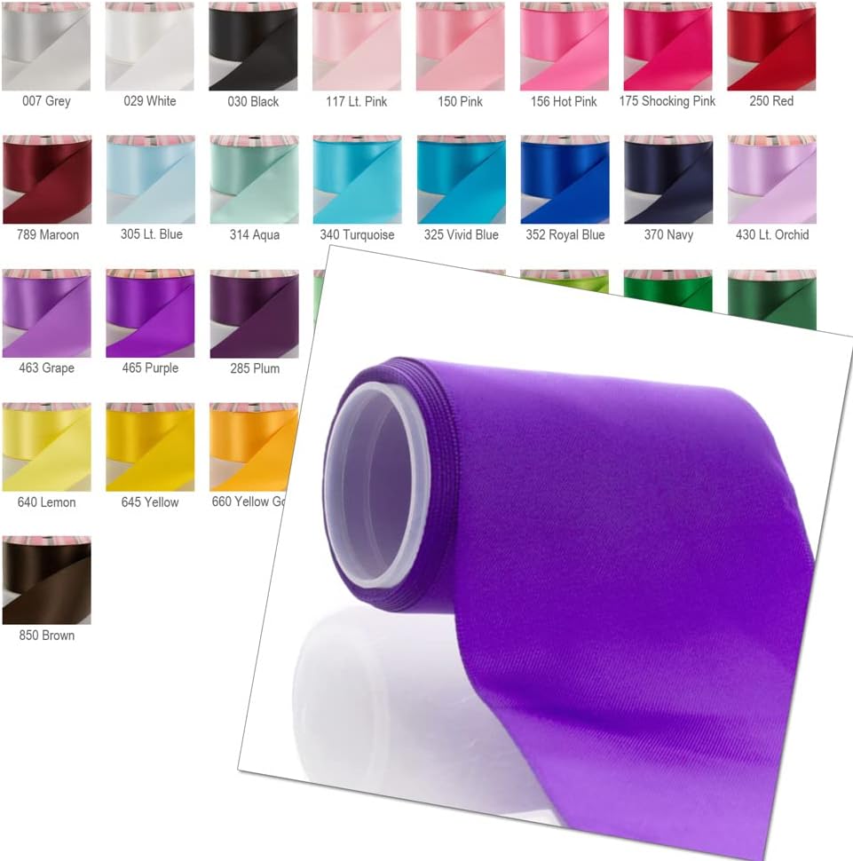 3" Lt. Coral Double Faced Satin Ribbon 100yd