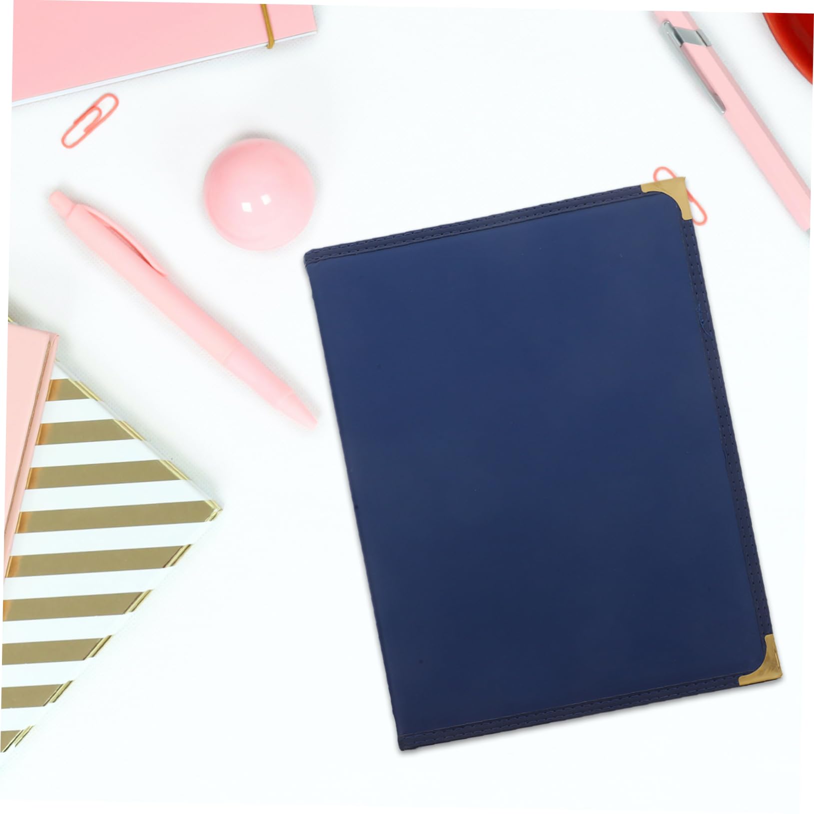2 Piezas Portamenú de Piel Sintética con Fundas Transparentes de Restaurantes Bares y Cafés Reutilizables y Elegantes Páginas