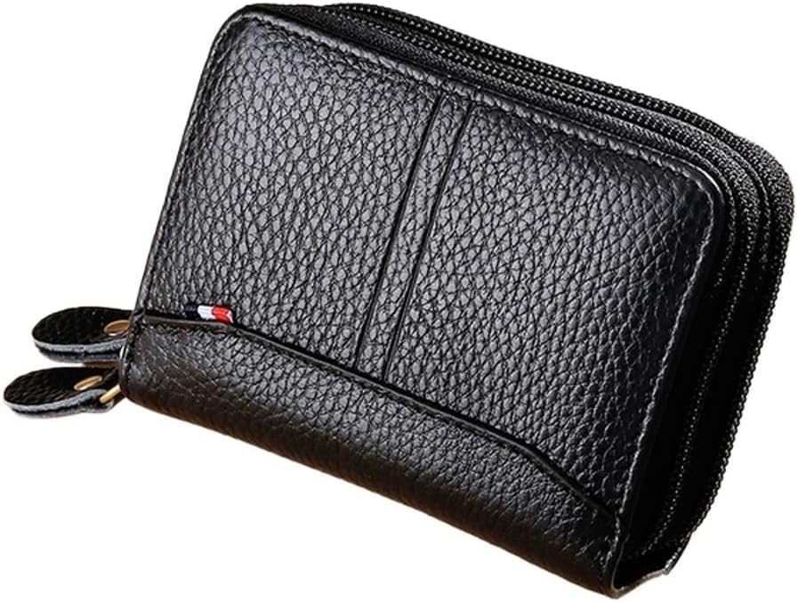 Upgraded Women Card Case Multifunctional Double-layer Zipper Holder Organ Large-capacity Men Coin Purse