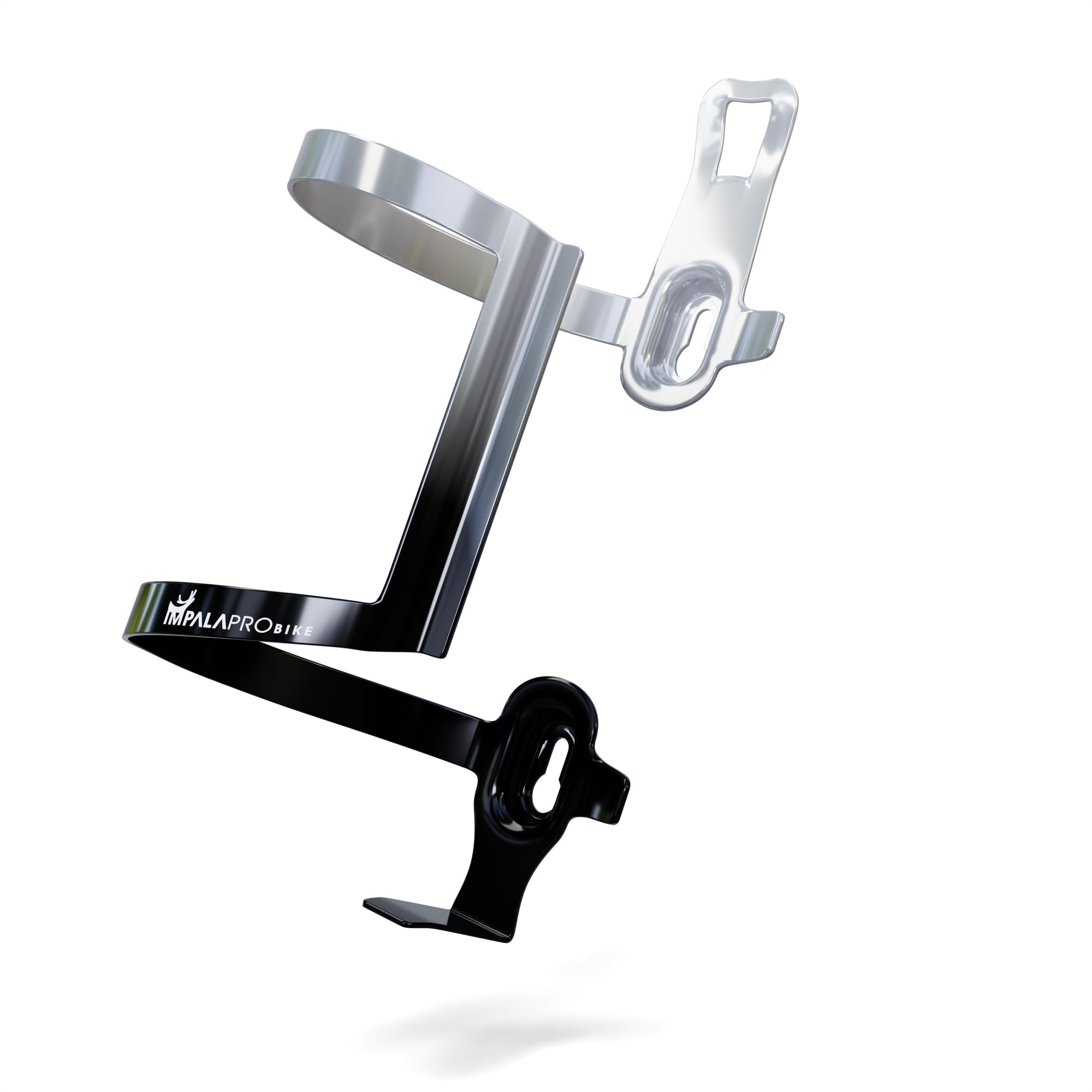 IMPALAPRO Aluminum Side Entry Bottle Cage Lightweight 34g – Secure Grip Anti-Scratch Design – Bike Water Bottle Holder Side Load with Electroplated Gradient Finish – Universal fit 72-76mm (white 1pc)