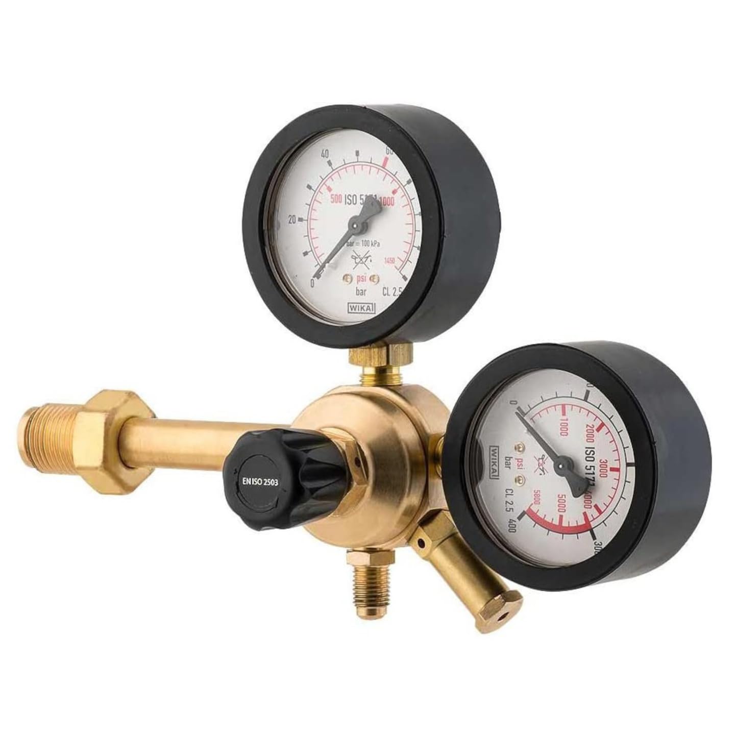 Oxyturbo Riduttore di Pressione per Azoto e Gas Compressi, con Valvola di Sicurezza e Doppio Manometro Ingresso/Uscita, Regolatore Professionale per Hvac e Refrigerazione