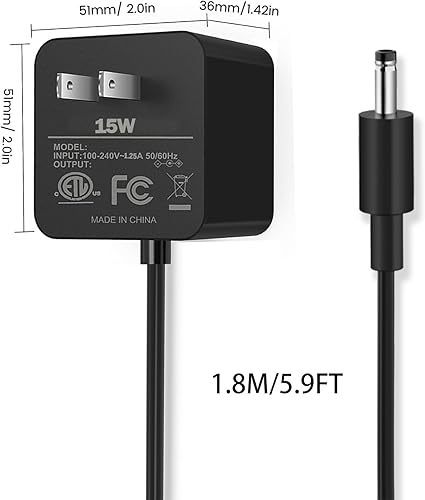 Miniatura 5 de Adaptador de corriente Alexa de 15 W de repuesto para Echo Dot de 3 generación, Echo Dot 4 generación, Echo Dot 5 generación, Echo Dot Kids Edition,