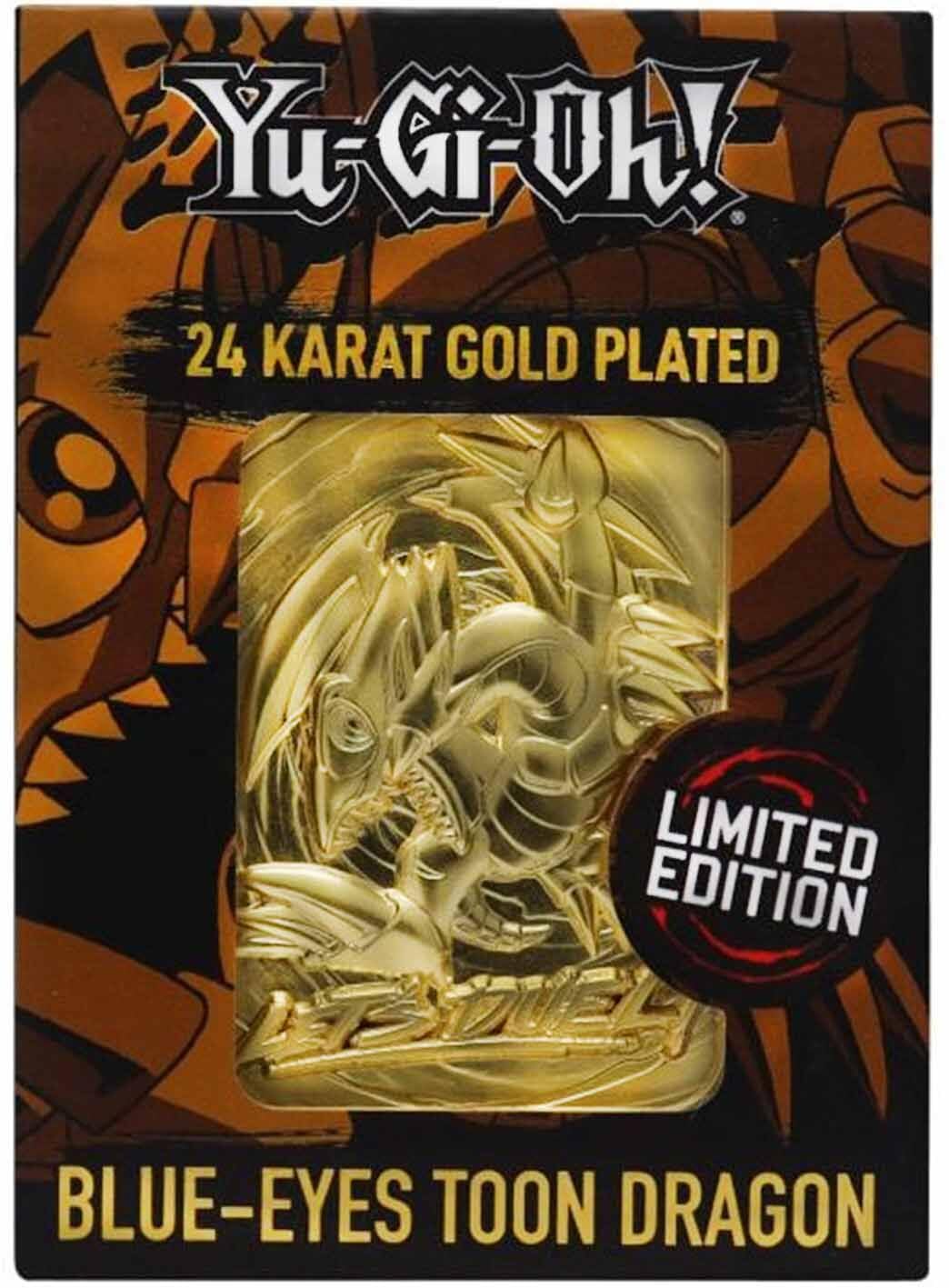 Yu-Gi-Oh! Edición Limitada Chapado en Oro de 24 Quilates Coleccionable - Blue Eyes Toon Dragon